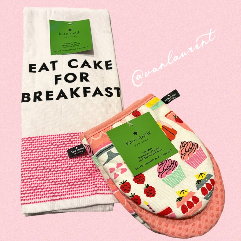 🍓 Bundle: Kate Spade Kitchen Towels & Mitts - Picture 3 of 6
